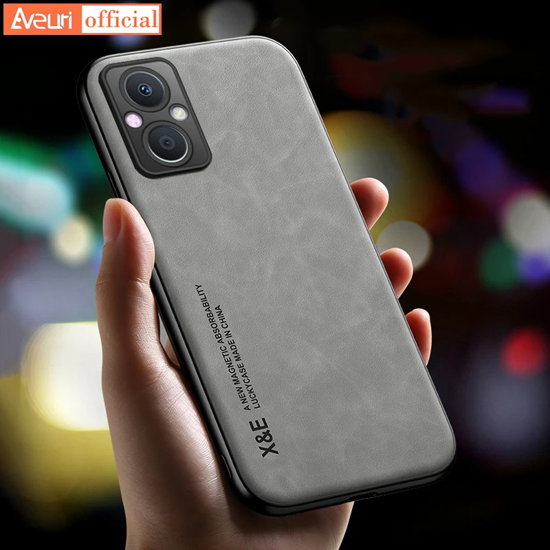 Custodia in pelle di lusso per OPPO A96 A95 A94 5G A74 4G Cover in silicone opaco Custodia protettiva completa per OPPO F21 F19 Pro_voghion.com