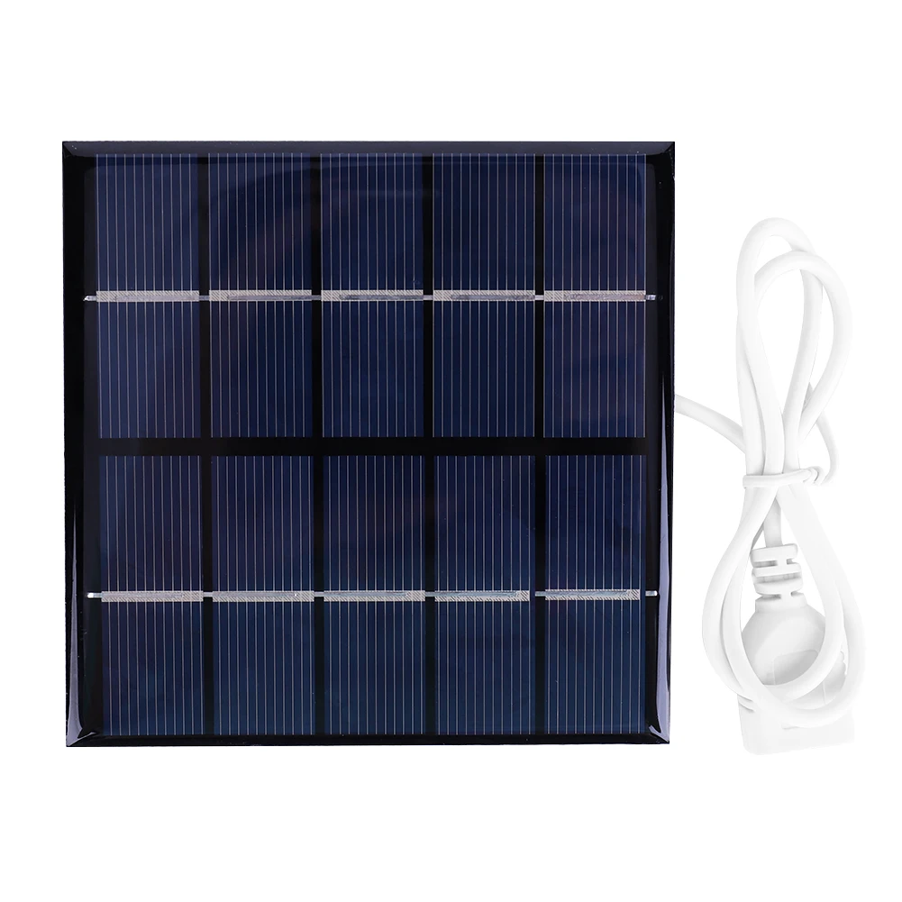 12V 400mA Solar Panel 5W Output USB Outdoor Portable Solar System For Low Power Products Cell Mobile Phone Chargers Electric Fan
