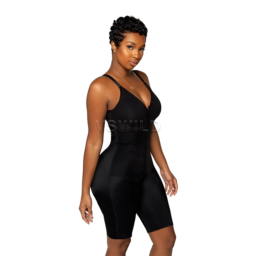 Black sexy Shapewear Open Breasted Sleeveless Bodysuit Butt Lifting and Abdomen Control Body Shape Fajas Colombianas fajas colombianas flat abdomen shapewear body butt lifting bodysuit with 4 line hooks closure postpartum body underwear