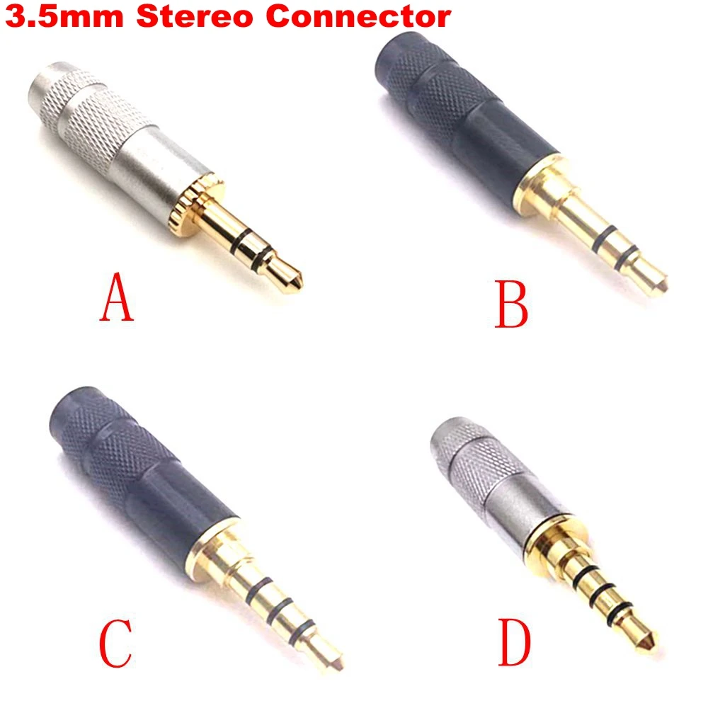 RUNCCI-YUN 6Pcs connettore jack 3.5mm,connettori jack 3,5 a saldare, connettore audio jack 3,5mm, jack 3.5mm 4 poli jack stereo per cuffia/microfono,Lunghezza del cavo: 25cm