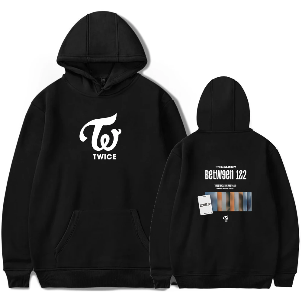 

Kpop Twice Hoodie Album Between 1&2 Sweatshirt Women Men Autumn Pullovers Unisex Korean Style Loose Hoodies Hip Hop Y2k Hoodies