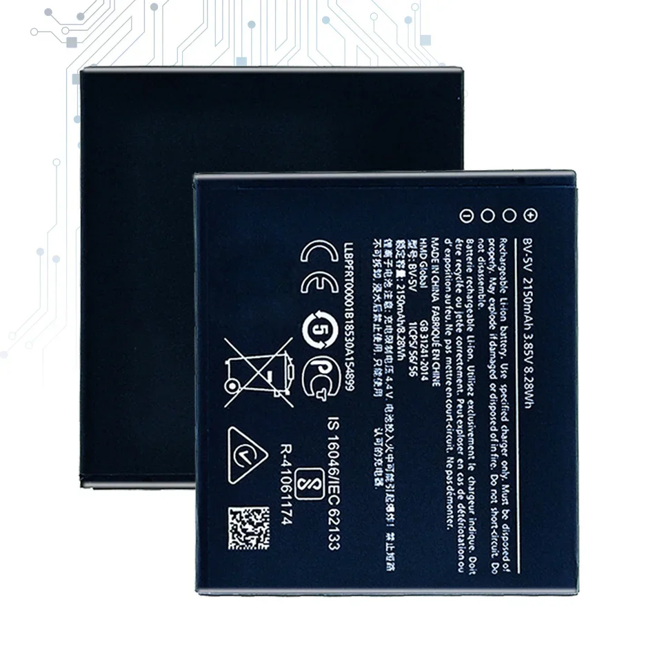 

BV-5V 2150mAh батарея для Nokia 1 TA-1047 BV 5V Bv5v Высококачественная батарея + трек NO