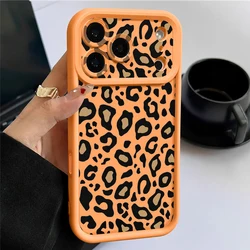 Leopard Print Shockproof Bumper Phone Case Cover - iPhone 18 Pro Max (A075 Orange)