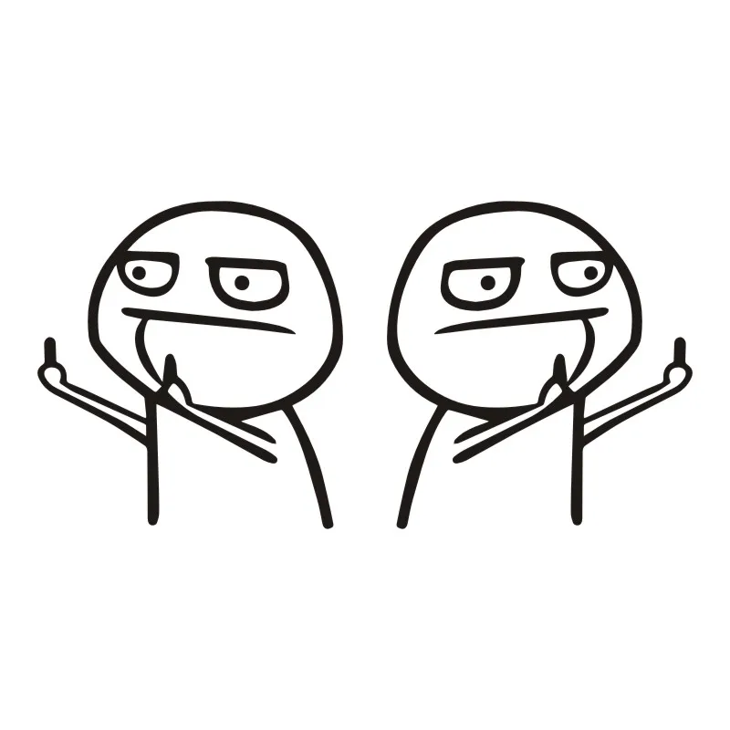 

Автомобильная наклейка с рисунком, веселая наклейка на средний палец, светоотражающая виниловая мотоциклетная наклейка, водонепроницаемая защита от солнца, 17 см * 15 см