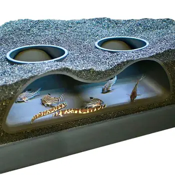 Multifunctional Aquarium Underground Tunnel Cave Curve Fish Tank Decoration Two Hole Fish Tank Decor Under Gravel Tunnel 1
