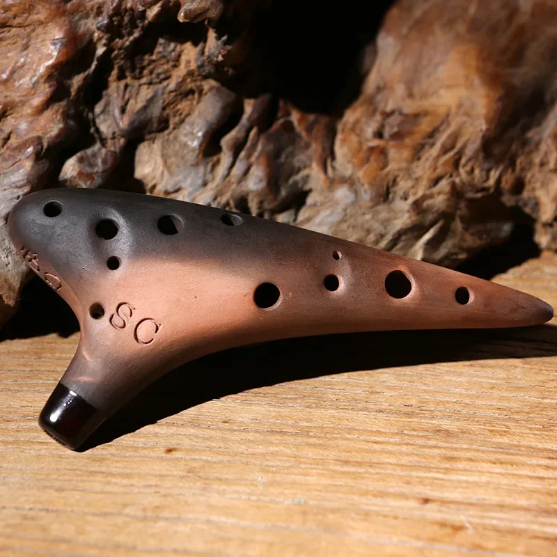 Ceramic Ocarina 12 Holes Ocarina Xun Music Flute Professional Orff Instruments for Beginners Playing Gifts Handmade Ocarina