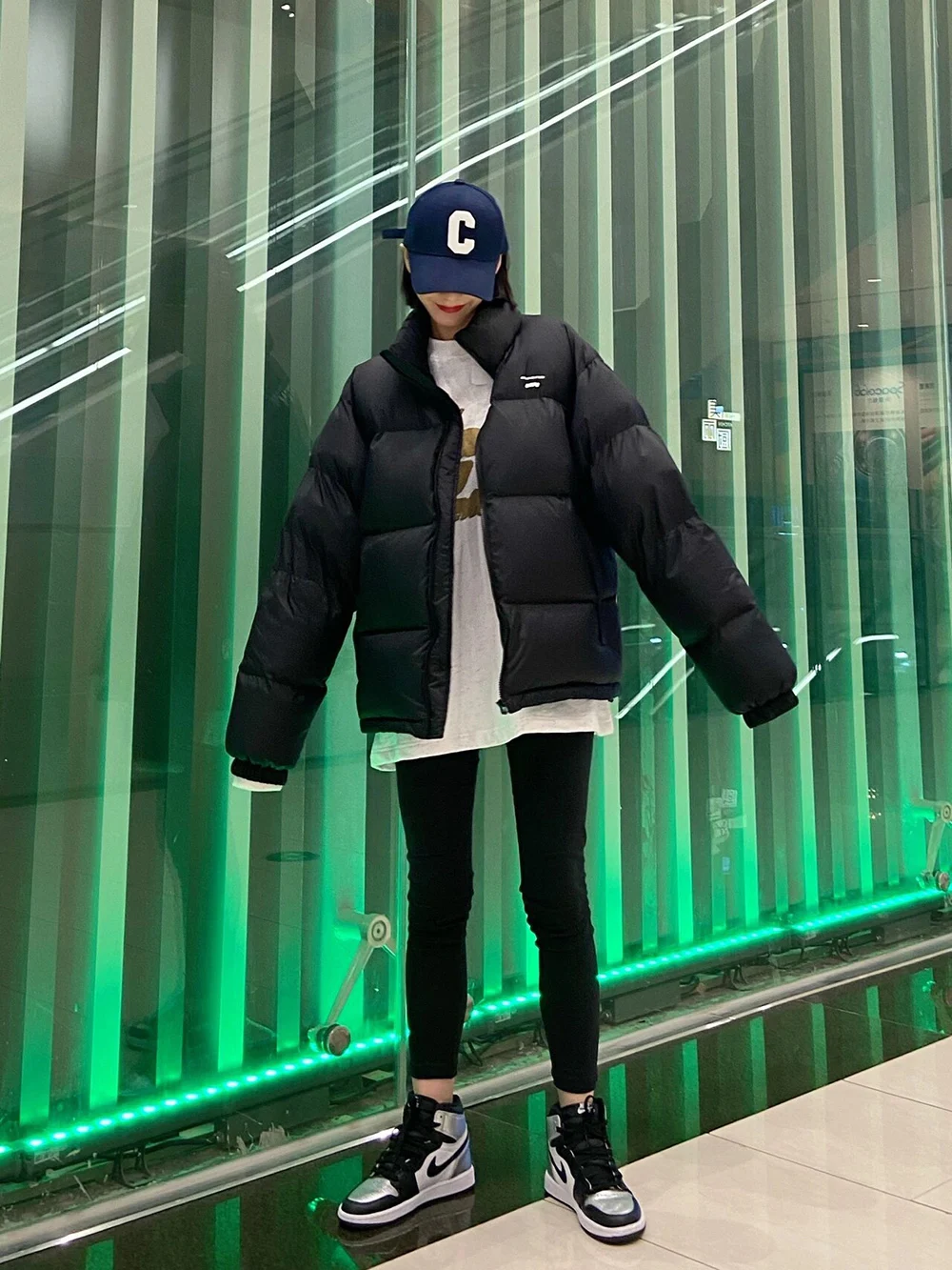 Women Stand Collar Down Jacket, Long-Sleeve Casual Duck Down Coat Lady, Warm Fashion Streetwear Clothing, Black/Blue/Red, Winter