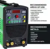 PowerTIG 185DV AC/DC TIG Stick Welder 110/220 Volt Inverter-Based Dual Voltage 185Amp with Pedal Package Green 4