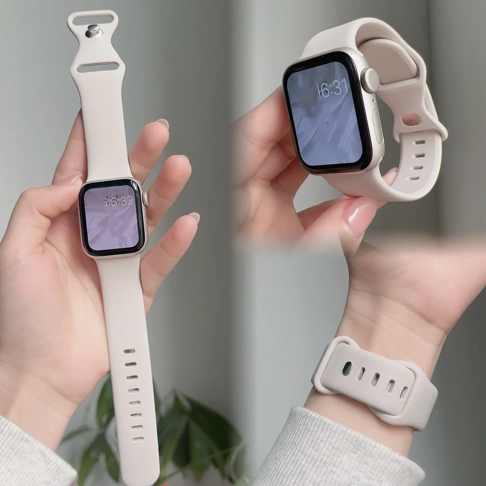 Silicone Loop Strap for Women - Durable Rubber Watch Band Replacement