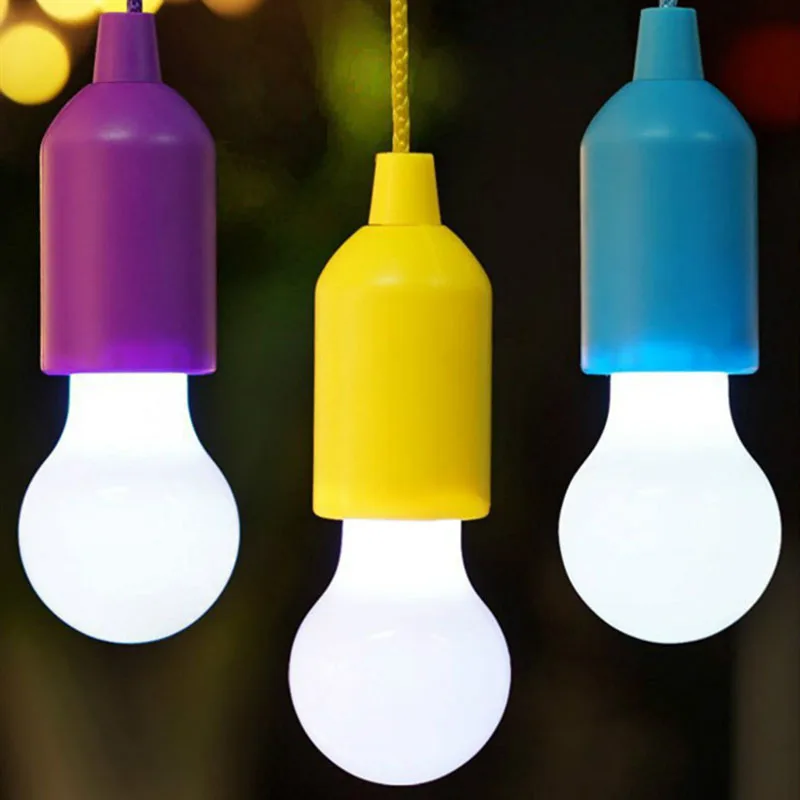 Colorful Hanging Light LED Retro Drawstring Light Tents Camping Picnics Bulb Mountain Climbing And Hiking Tent Lighting camping lights camping lamp