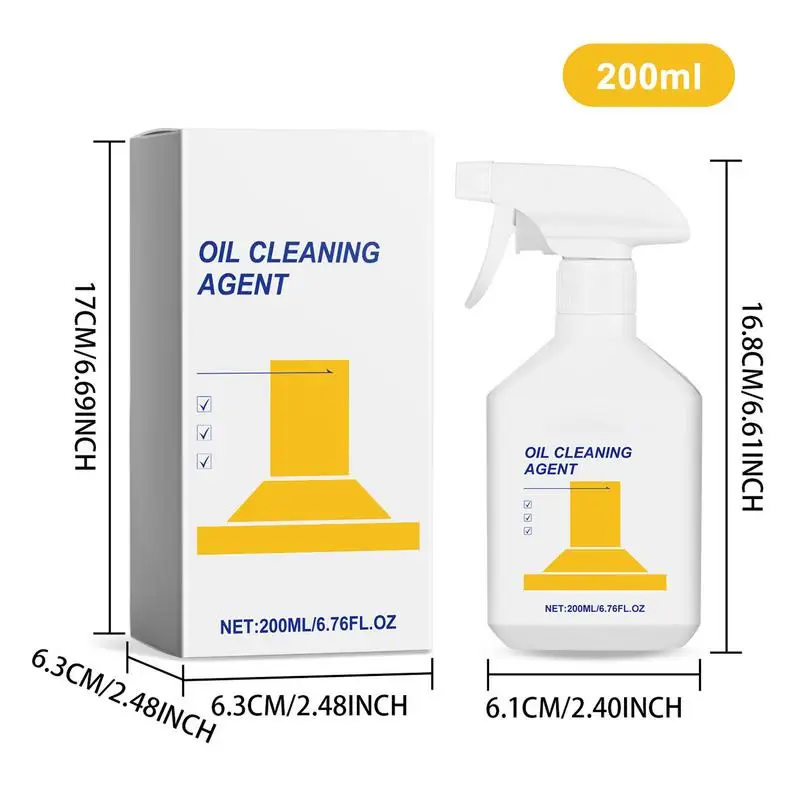 Heavy Oil Stain Cleaner Gentle Safe Kitchen Cleaner Spray Household Cleaners Efficient Oil Stain For Pots And Pans