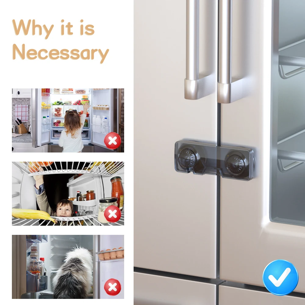Limit Lock For Refrigerator Home Security Protection Lock Mini Fridge Lock  Child Safety Cabinet Locks With Double-Sided Tape - AliExpress