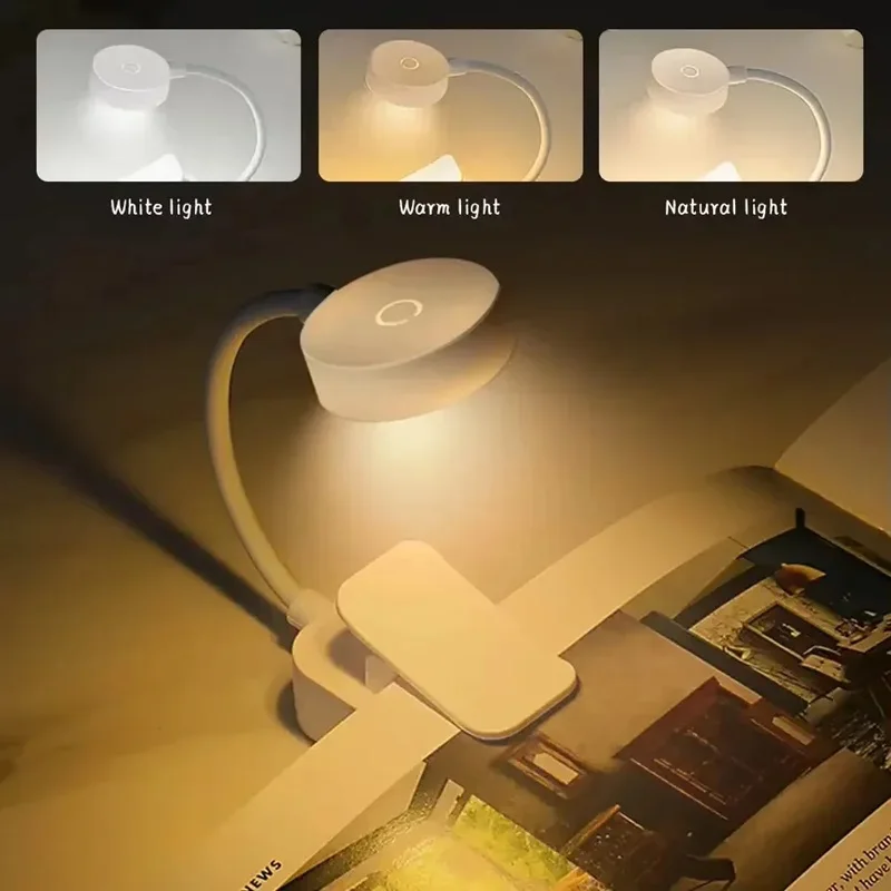 Mini Portable LED Book Lamp USB Rechargeable Eye-care Night Lamp Foldable Desktop Reading Study Bedroom Lights
