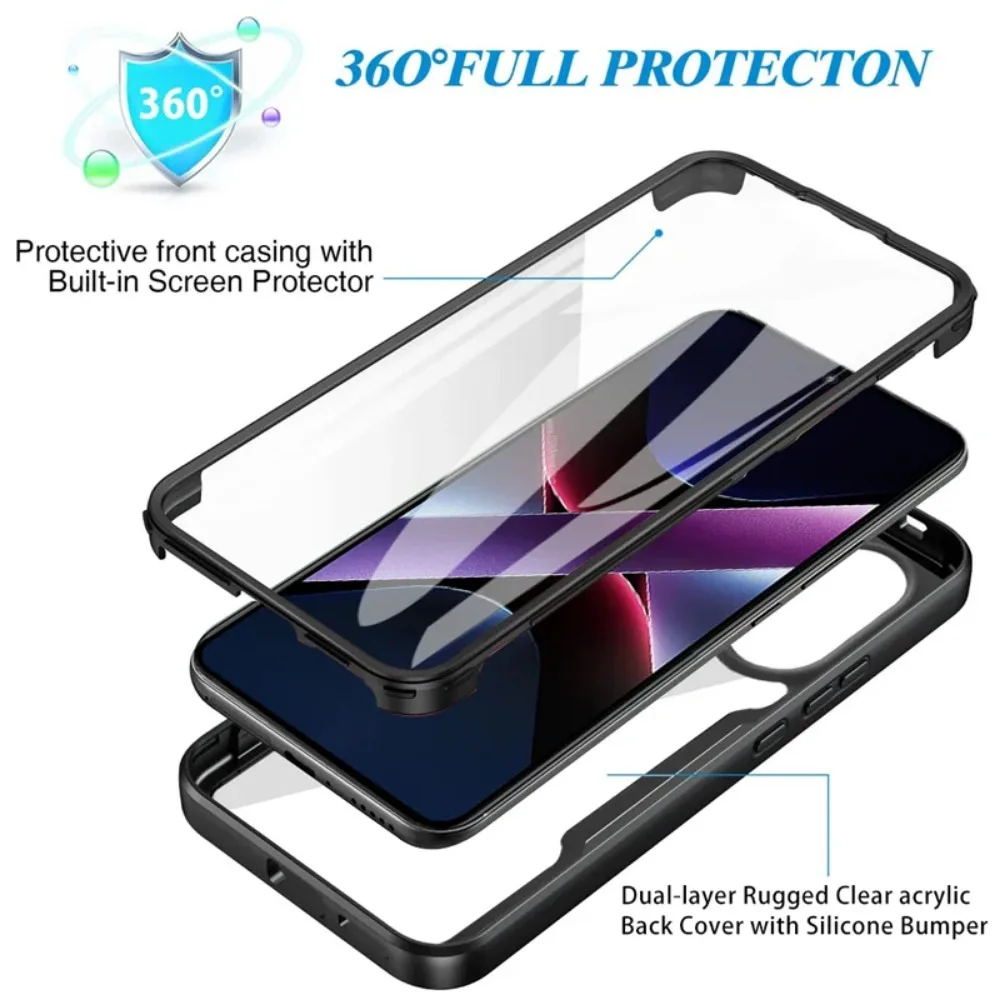 Universal 3-in-1 360° Screen Protector & Clear HD Phone Case