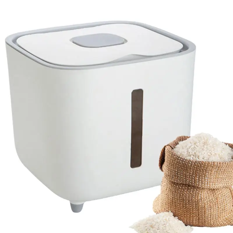 

Cereal Dispenser 10kg Airtight Storage Bin Food Container Rice Bucket Moisture Proof House Storage Boxes for Grain Flour Rice