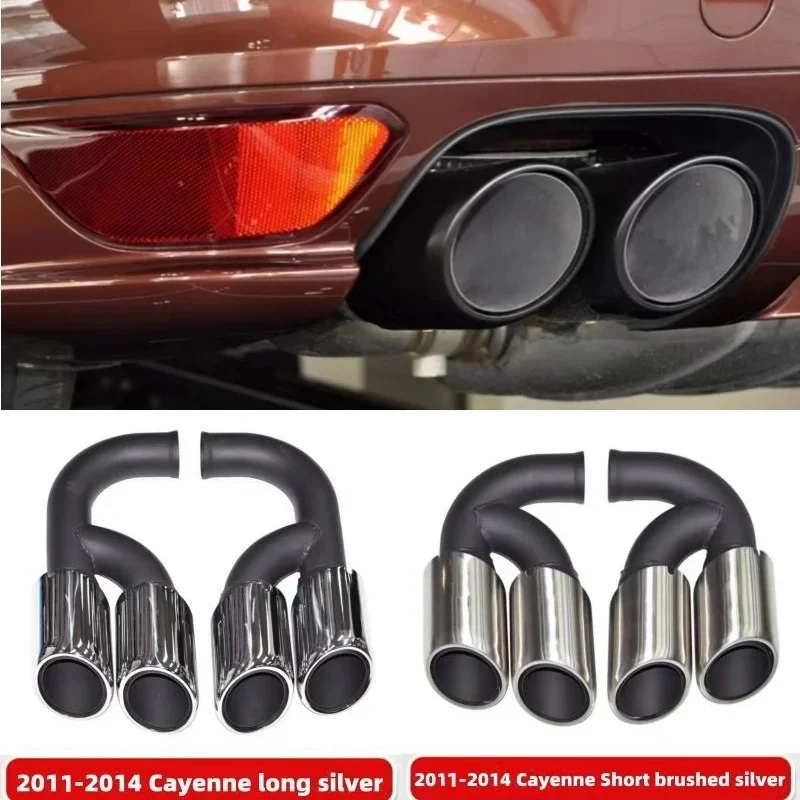 

Quad Car Exhaust Tip For Porsche Cayenne 958 2011-2014 304 Stainless Steel Muffler Tip Nozzle Tailpipe Exhaust System Tip