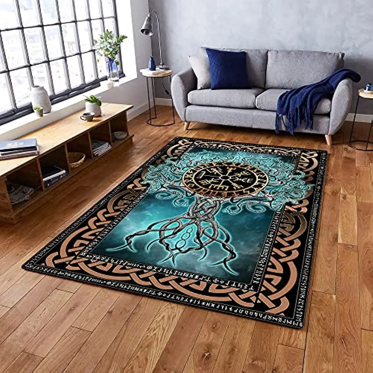 Nordic Vikings Tree of Life Norse Carpet for Living Room Home Decorations Sofa Table Large Area Rugs for Bedroom Floor Mat Tapis 3