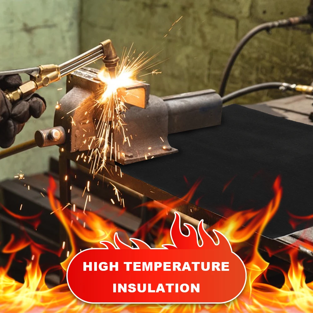 Carbon Felt Fire Resistant Mat 1800°F Flame Retardant Fabric Heat Shield & Insulation Pad for Welding Grills Smokers and Stoves