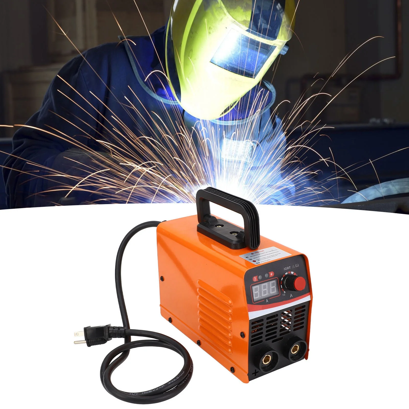 Welder Machine Portable Arc Welding Kit with Visor Gloves Hammer Pliers Stick for Steel Cast Iron  Welding Machine 3