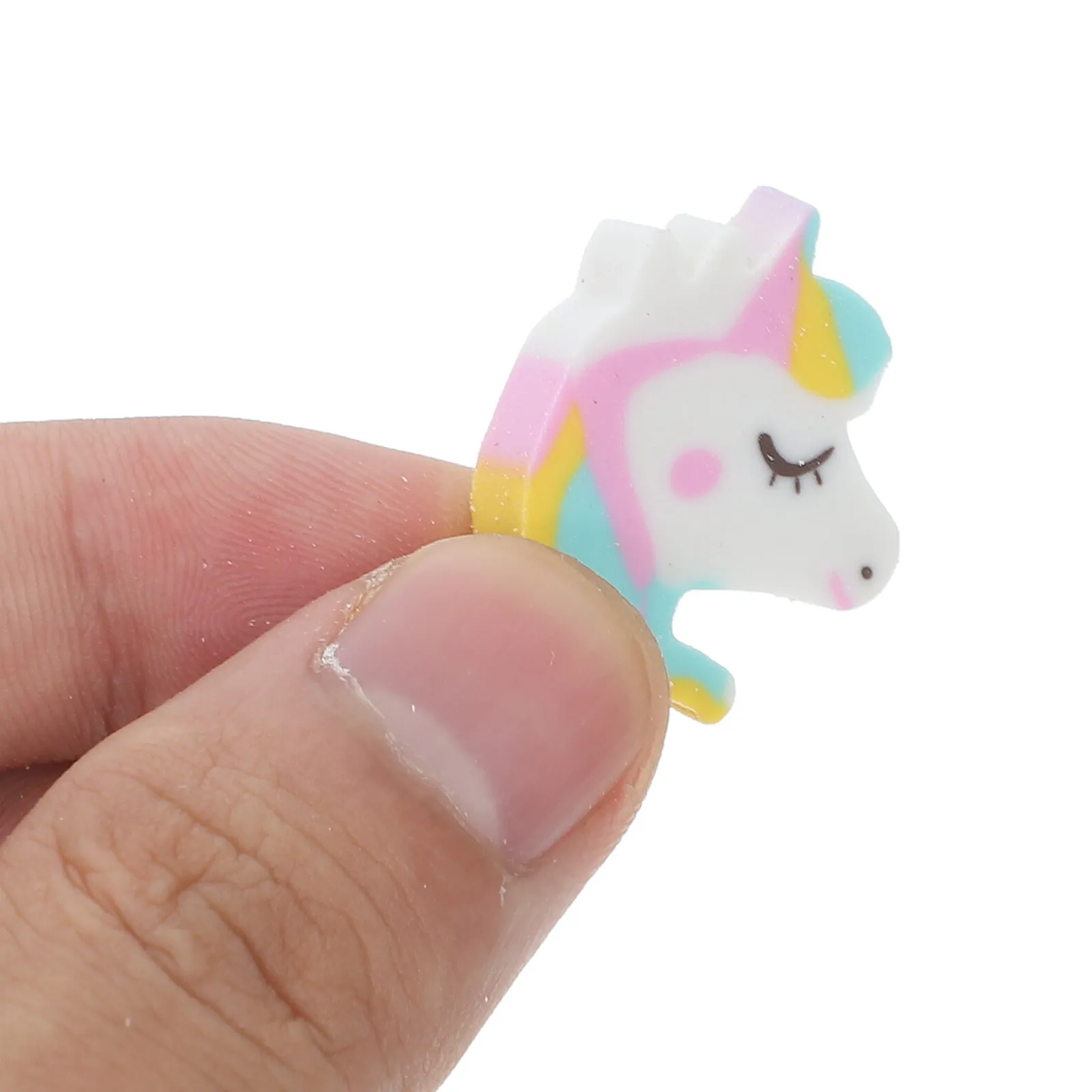 50Pcs 말 지우개 어린이를위한 미니 귀여운 동물 지우개 교실 학교 용품 생일 보상 파티 호의품 문구