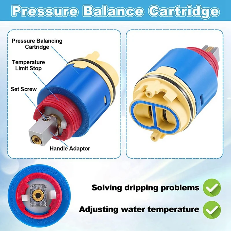 Pressure Balancing Cartridge Parts For RK7300-CART-3P, Faucet Cartridge Replacement Compatible With Z-7300