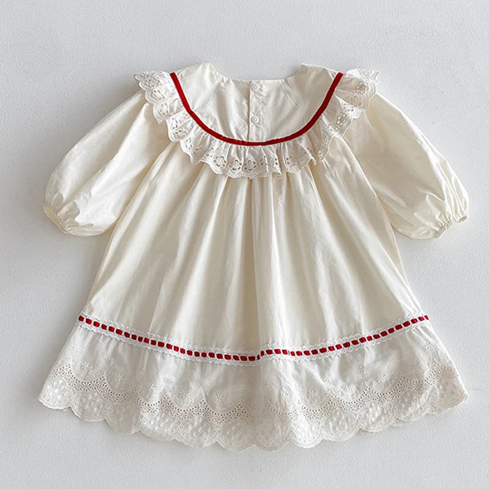 ملابس أطفال جديدة لخريف 2025 فستان حفلات للفتيات من عمر 2 إلى 7 سنوات رومبير للفتيات الصغيرات بأكمام طويلة فساتين أميرات للأطفال