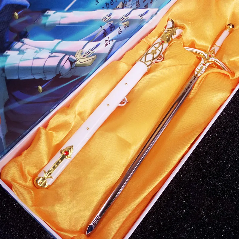 Fate Anime Surrounding Weapons White Stone Sword Zinc Alloy Weapon Model Saba Sword Oath Victory Sword 30cm Gift Box Gift Toys