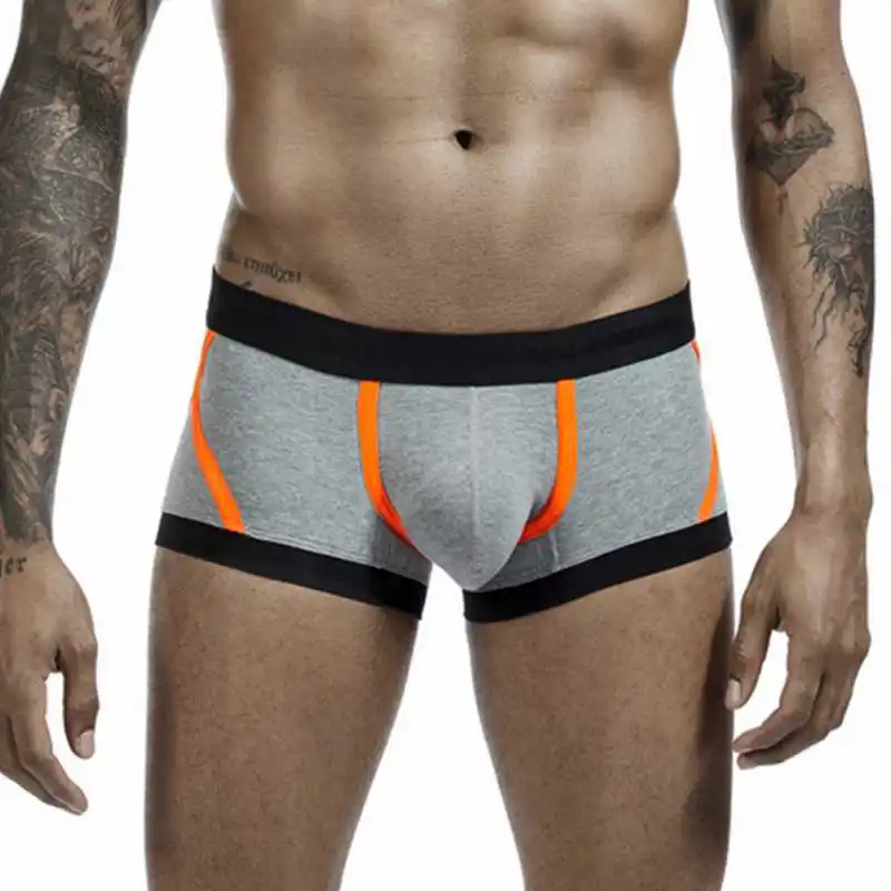 New SEOBEAN Mens Underwear Cotton Male Boxers Sexy U Convex Pouch Low Waist Boxer Shorts Intimates Man Underpants Brand Lingerie 2
