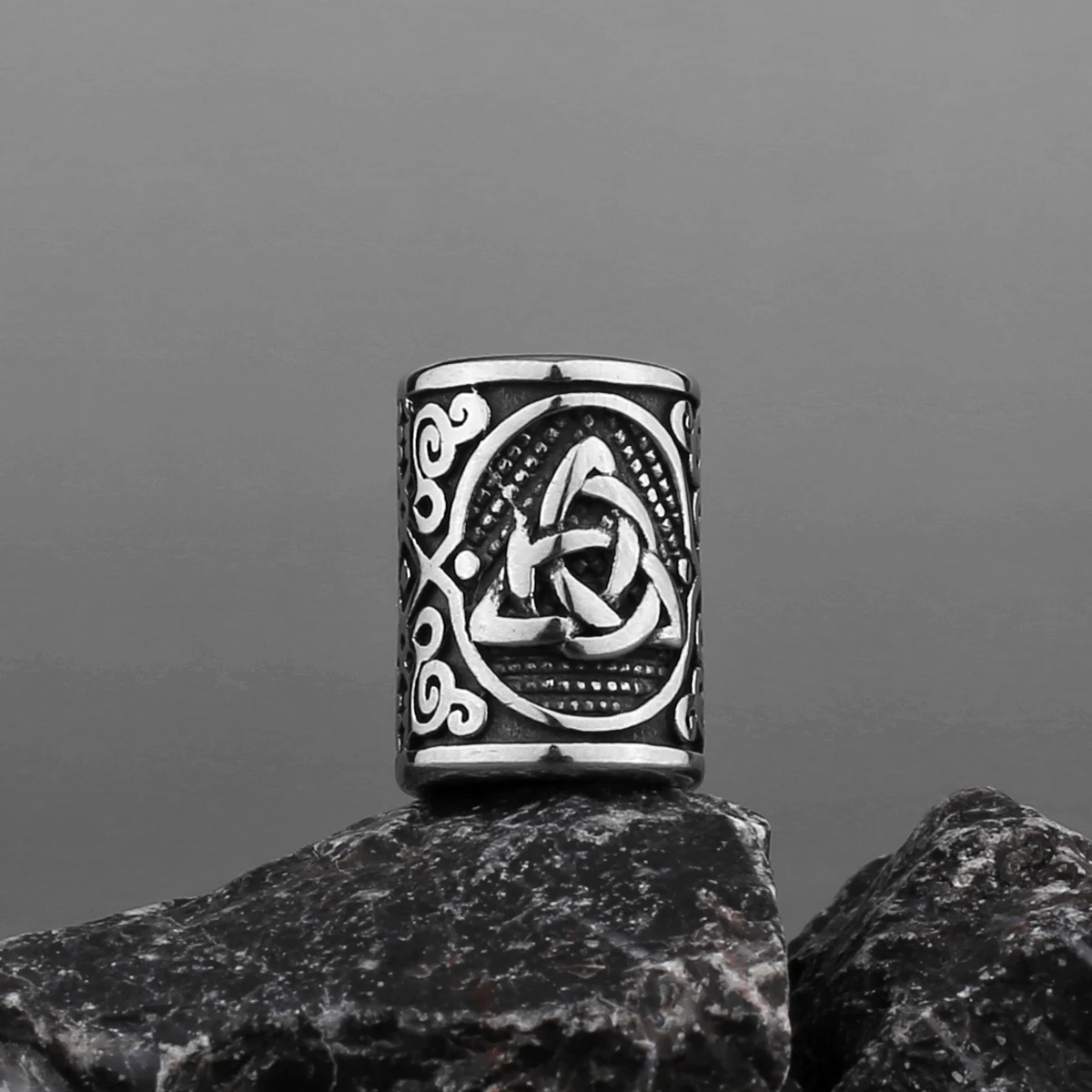 Stainless Steel Viking Rune Beads 6 Mm8mm Large Hole Hair Beard Beads ...