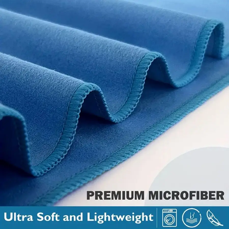 Versatile Quick-Dry Microfiber Towel - Ultra-Soft, Lightweight, and Sandproof for Travel, Sports, Beach, and More