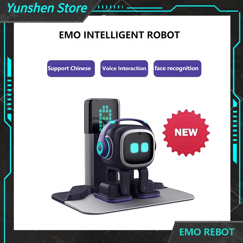 Emo Robot Pet Inteligente Future Ai Robot Voice Smart Robot Giocattoli Elettronici Pvc Desktop Companion Robot Per Bambini Regali Di Natale