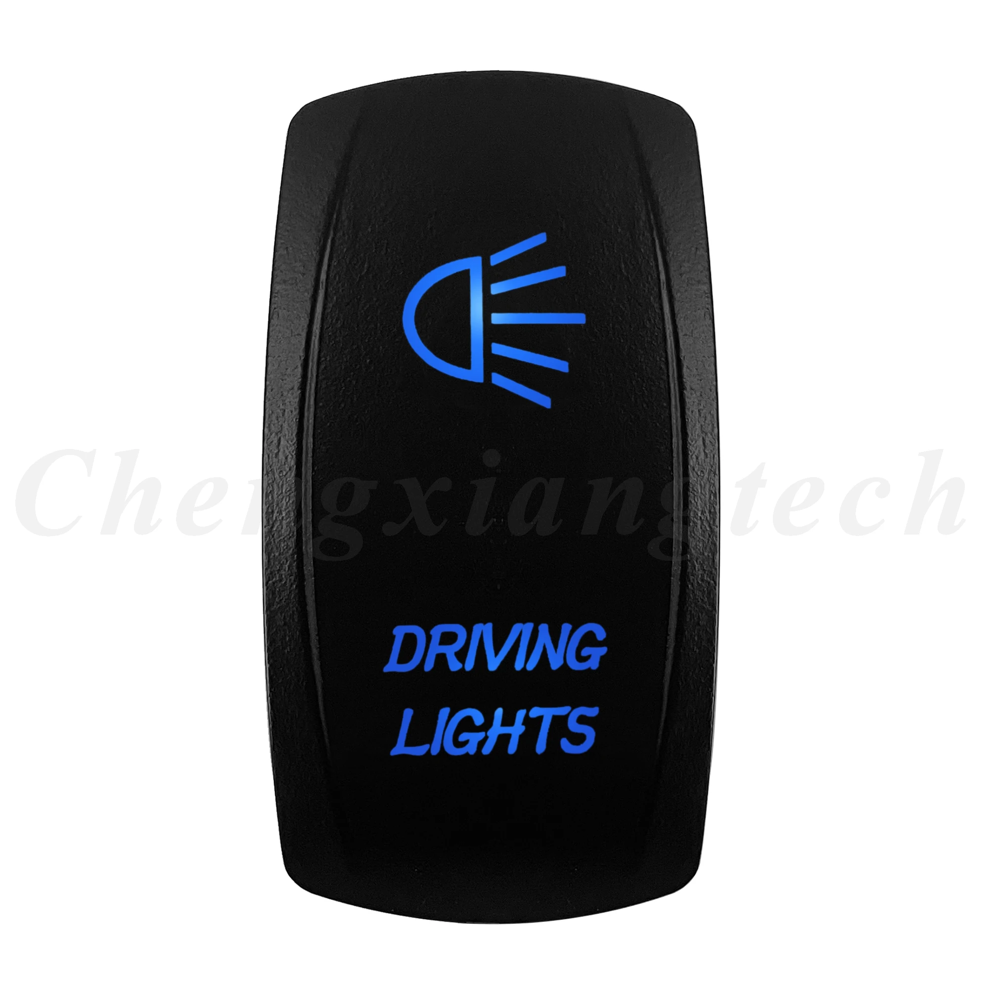 12V 20A Blue LED Waterproof Laser Rocker Switch - IP68 Rated