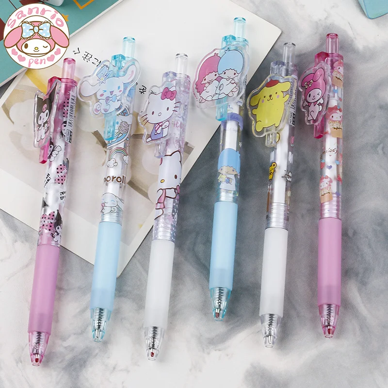 

Ручка гелевая Sanrio 24/48 шт., японская мелодия, нашивка полакко куроми, черные чернила для студентов, канцелярские принадлежности, оптовая продажа