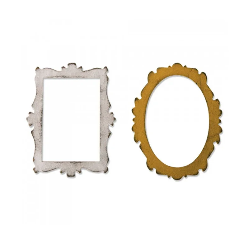 핫 서클 금속 커팅 다이, 타원형 직사각형 스크랩북 용지 및 스텐실, 포일 3D 다이 컷 공예 세트, 스탬프 없음, 신제품  Best5