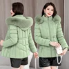Winter 2024 New Down Jacket Women Parkas Fashion High-Quality Warm Cotton Padded Coat Ladies Short Overcoat Hooded Overwear Tops 4