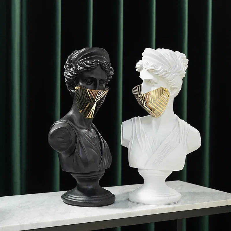 5.9-7.48 Plaster Bust Statue Resin Casting Painting Togo