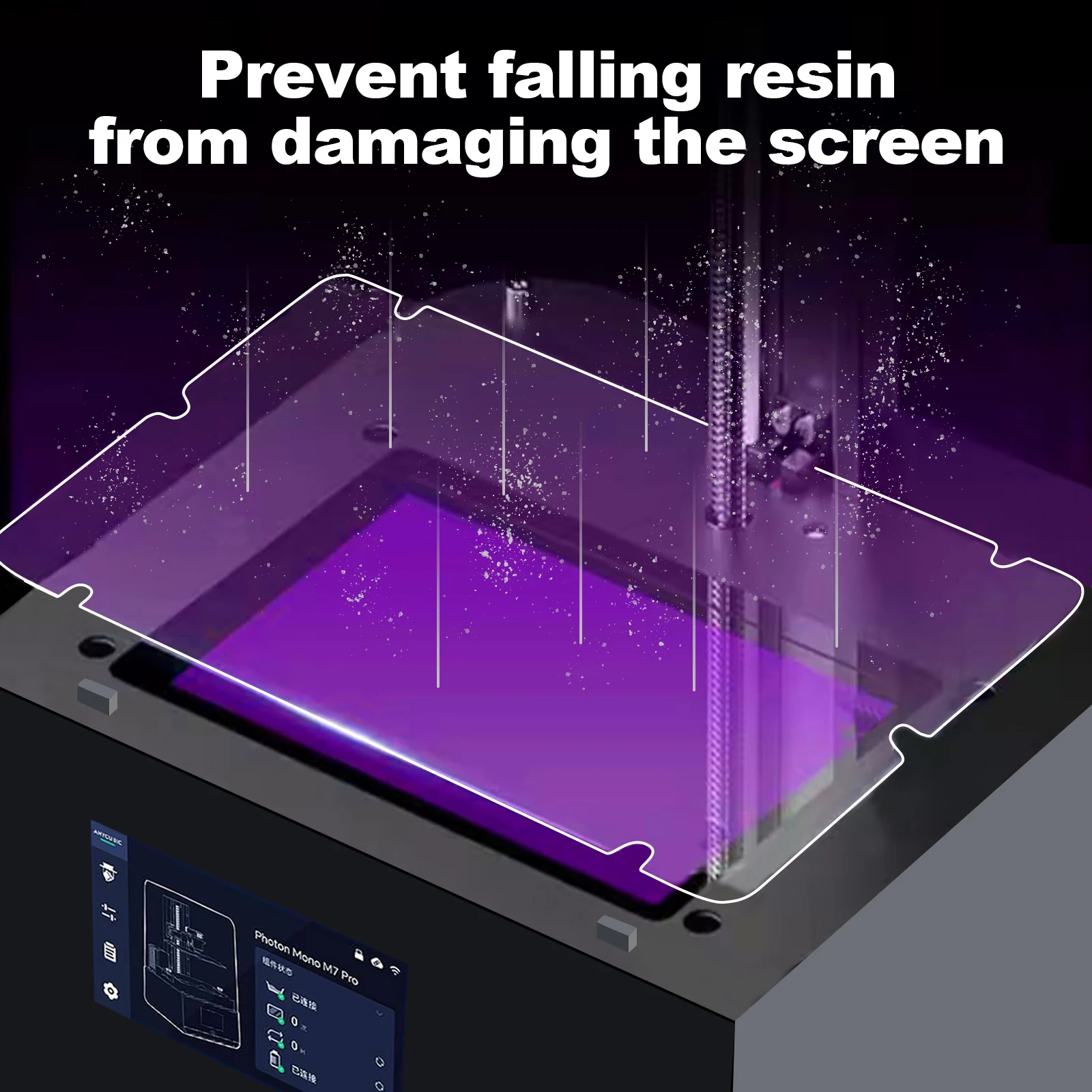 3D Printer Screen Protector Film 5PCS For Anycubic Photon Mono M7 Pro/M7 10.1inch Resin LCD 3D Printer printing machine parts