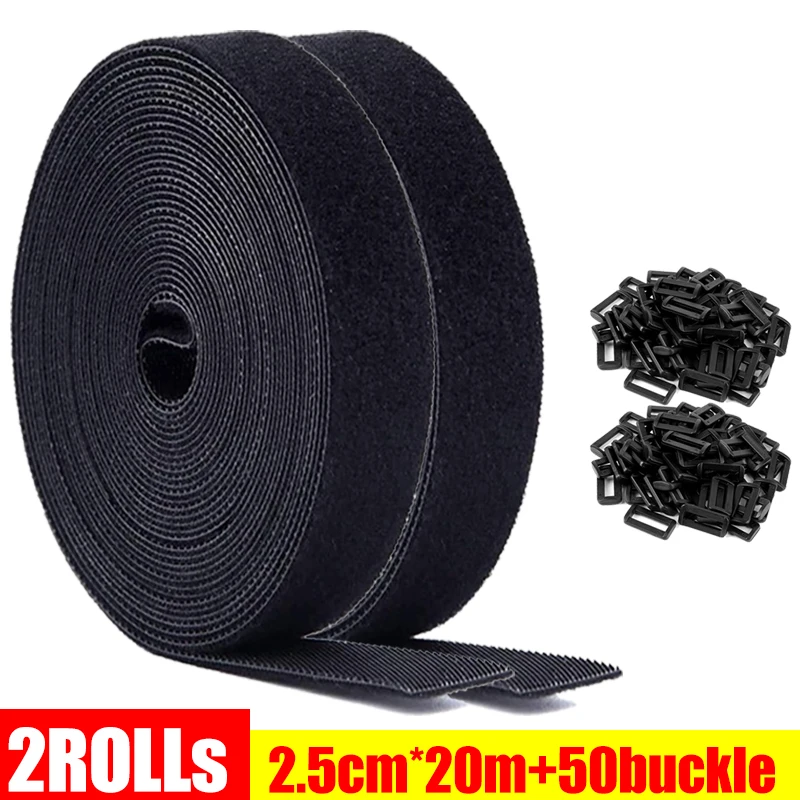 Adjustable Nylon Cable Ties with Buckle - Reusable Wire and Cord Organizer Strap