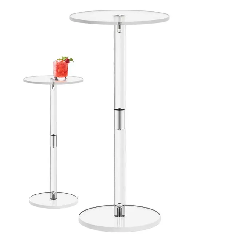 

Modern Acrylic Drink Table Clear Small Round End Table For Drinks Living Room Side Table For Drinks Snacks Phones Coffee Drink