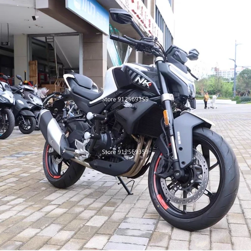 오토바이 이중 범퍼 엔진 보호 바 측면 낙상 방지 및 충돌 방지 스턴트 바 (CFMOTO NK450 450SR 450NK 용)
