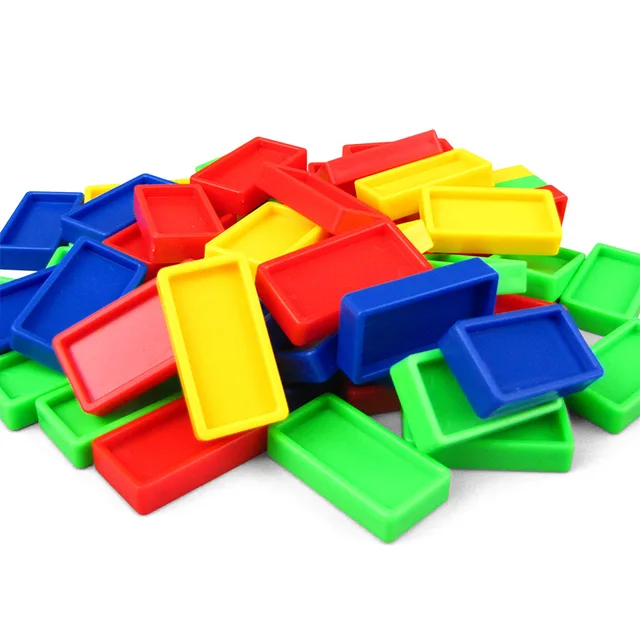 새로운 도미노 벽돌 블록 플라스틱 장난감