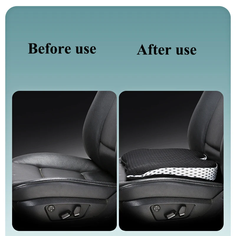 Car Wedge Seat Cushion Car Driver Memory Foam Seat Pad Orthopedic Support and Pain Relief For Office Chair Wheelchairs Home Use