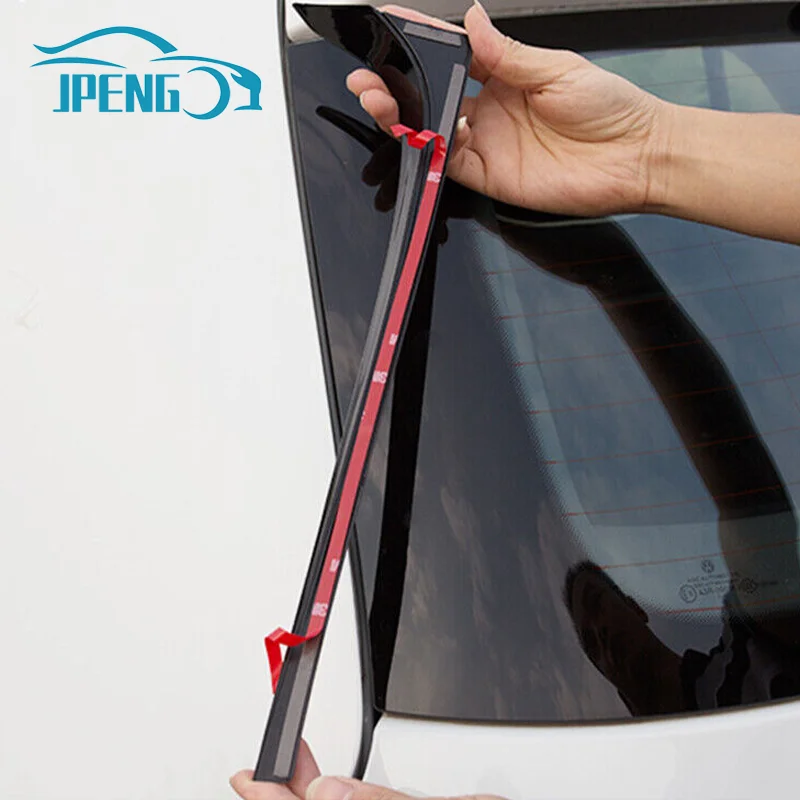 Rear Window Spoiler Fit For VW GOLF 7 MK7 GT 2014 2015 Black Rear Window Side Spoiler Wing Trim 2Pcs