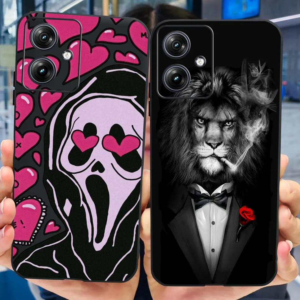 Phone case For Motorola Moto G84 G54 5G TPU Soft Silicone Cover Cute Cat Bumper