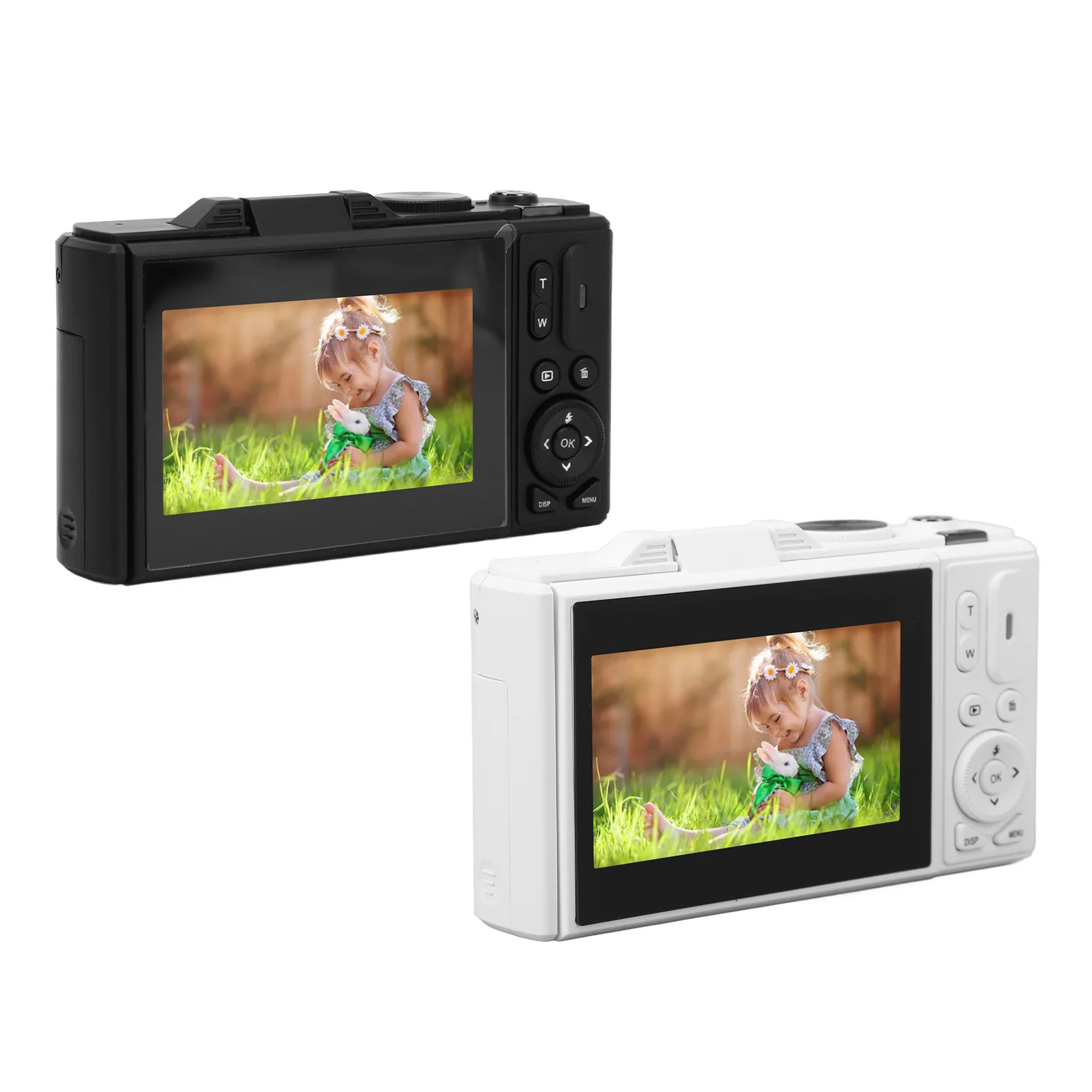 Retro Digital Camera 3 Inch IPS Screen 64MP Slow Motion 18X Zoom Compact Camera UHD 4K Video Pause Function for Vlogging