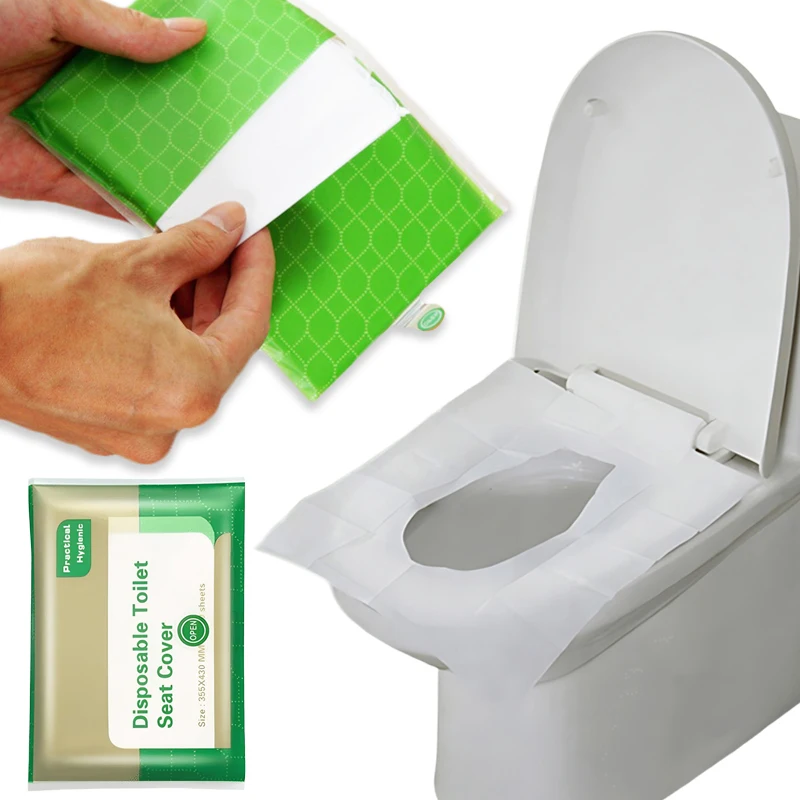 Eco-Friendly Disposable Toilet Seat Covers - Biodegradable and Portable for Travel, Camping, and Hotel Use