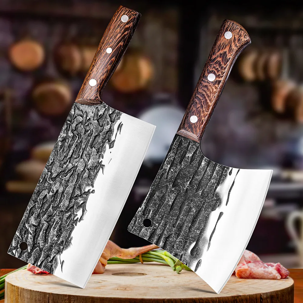 JENZESIR Forged Axe Knife Chopping Knife Set Professional Chef Knife Set  Boning Knife Butcher Knife with Rosewood Handle Kitchen Knife Kitchen  Accessories