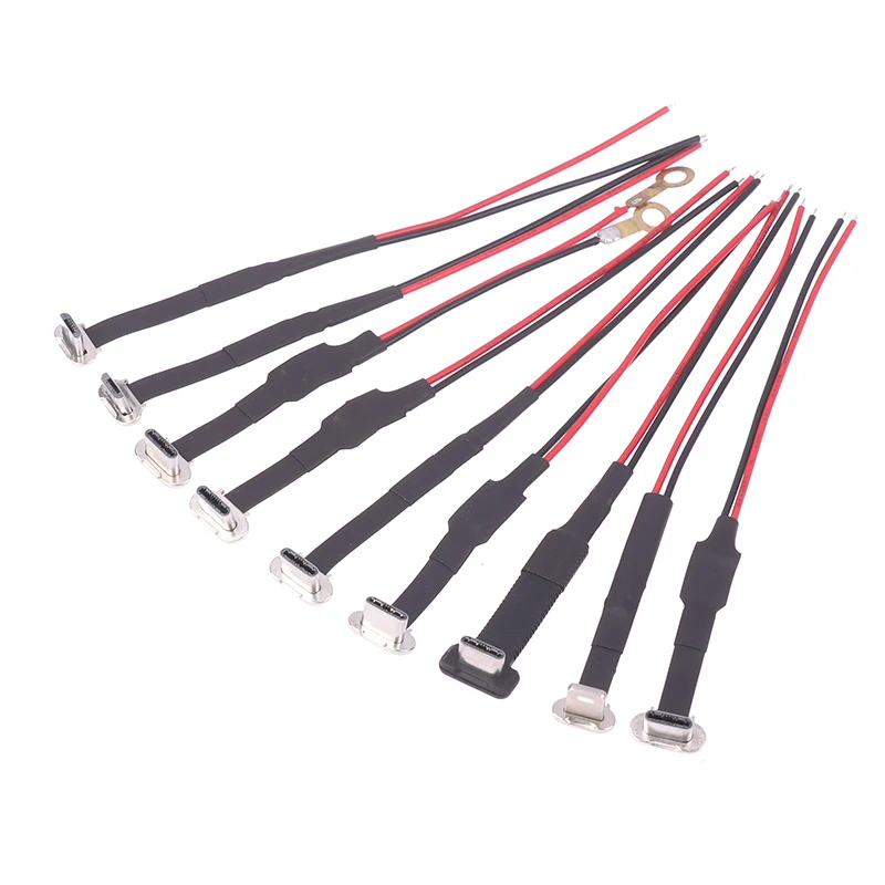 Type-C Micro USB Connector FPC 2Pin 3Pin W/ Resistor R1 Soft Flat Cable Male Charging Cable Extention For Phone
