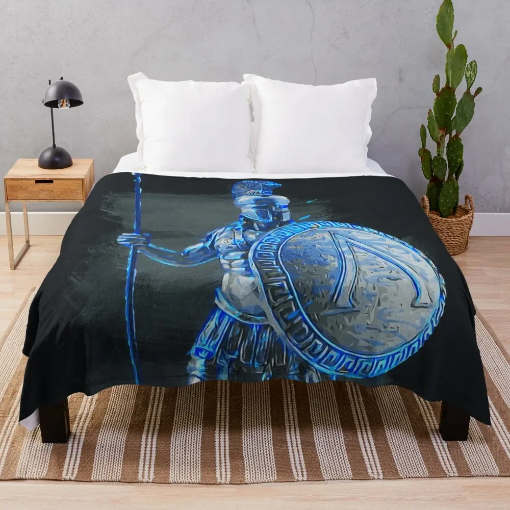 Ancient Warriors, Spatates Throw Blanket Beach Thermal For Travel Thermal Sofa Quilt Flannels Coperte