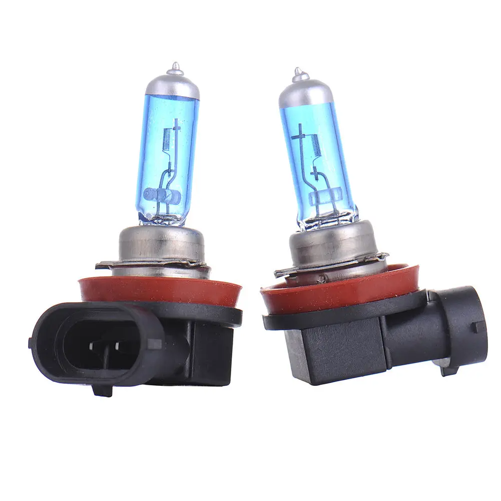 2Pcs H11 6000K Halogen Xenon Bulbs Gas Halogen Headlight Bright Lamp Bulbs 100W DC 12V High Quality Car Lighting Part cloudy headlights